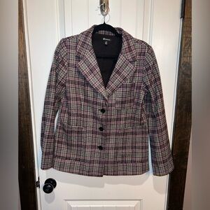 Versona Plaid Women's Blazer - Pink, Gray, and Black